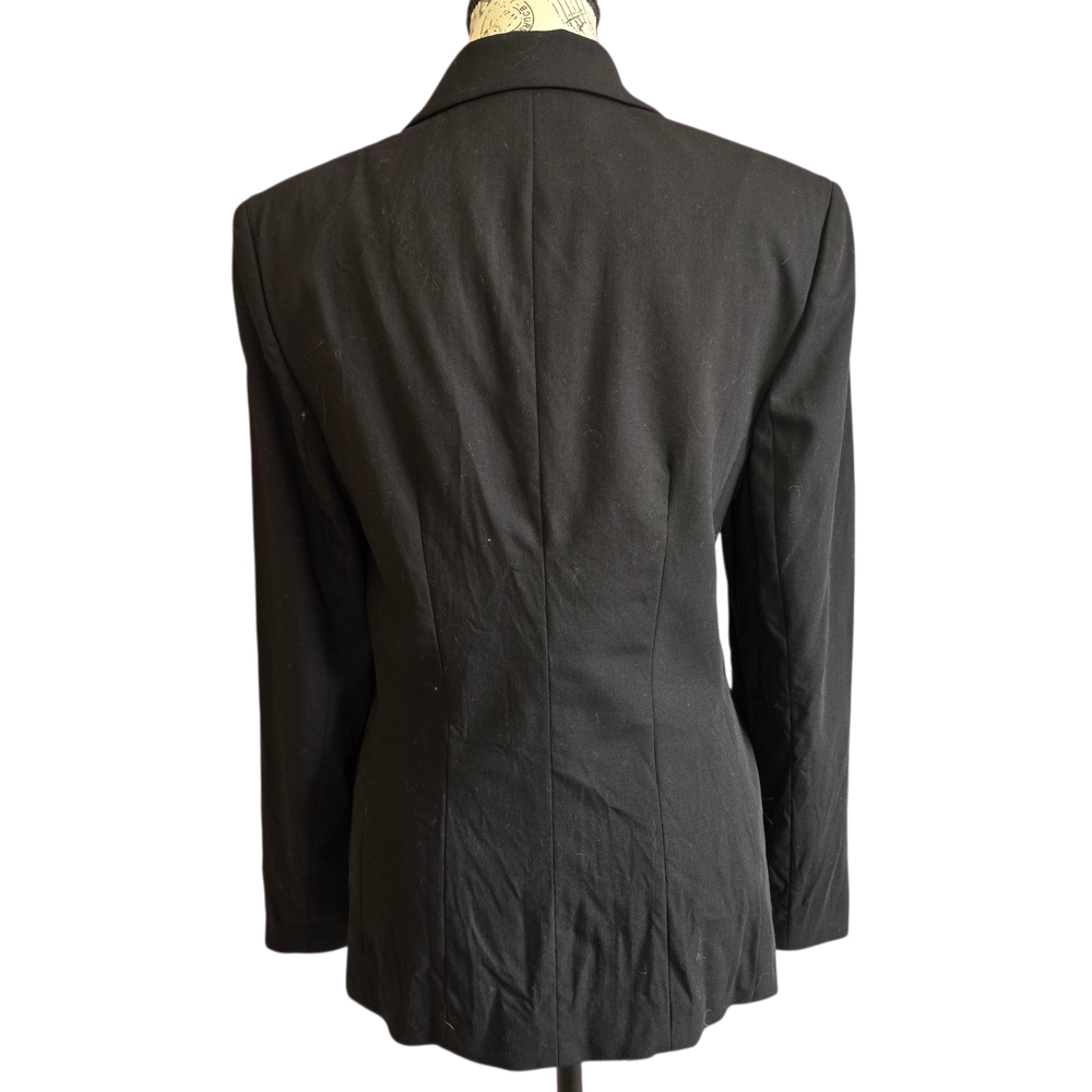 Ann Taylor Black Wool Single-Button Tailored Blaz… - image 2